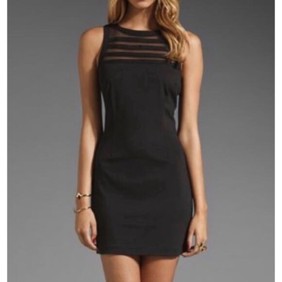 BB Dakota Sorina Mesh Cutout Mini Dress in Black, Small - Picture 4 of 12